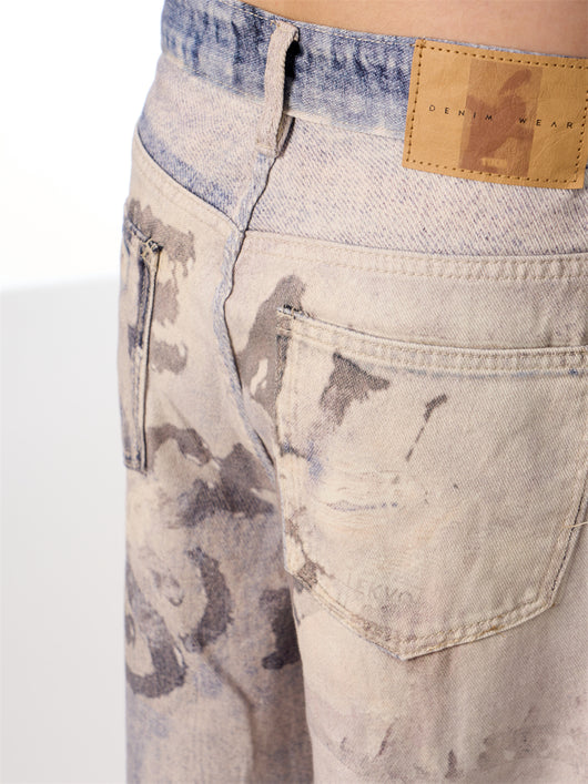 Pantalones Jeans Largos con Estampado Degradado 3D - Image 10