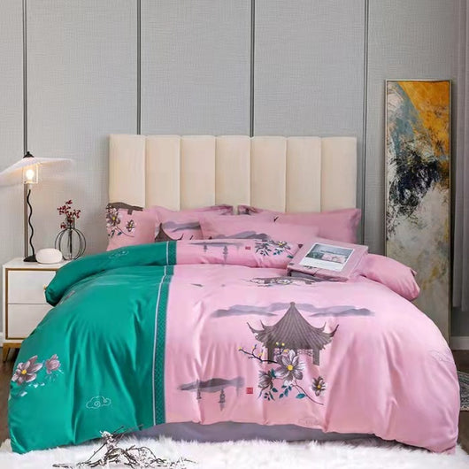 Juego de Sábanas y Edredón Invierno de Cuatro Piezas con Tejido Cepillado Engrosado - Image 3