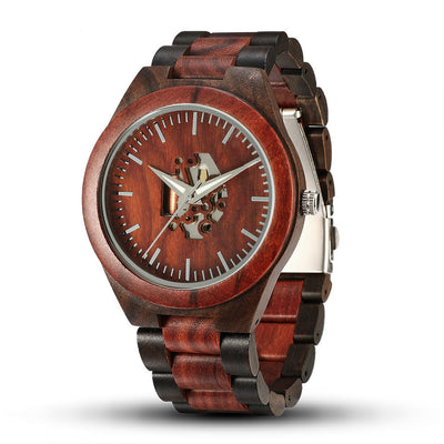 Reloj de Madera con Diseño Esqueleto para Hombre - Image 10