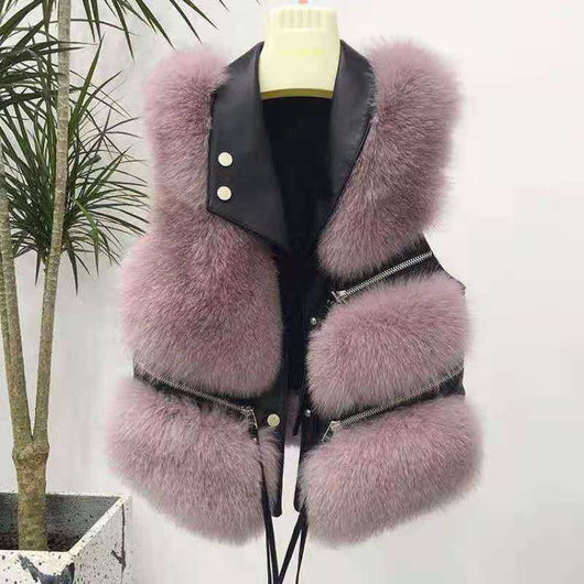 Chaleco de Cuero para Mujer Estilo Coreano Invierno - Image 19