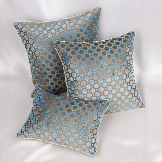 Cojín Grande para Cabecera con Lunares Azules - Almohada Decorativa para Sofá - Image 4