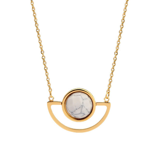 Collar de Acero Inoxidable con Colgante Sol Estrella en Turquesa - Image 3