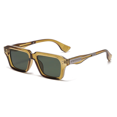 Gafas de Marco Cuadrado Beige Estilo Europeo - Reloj de Tendencia Chic - Image 4