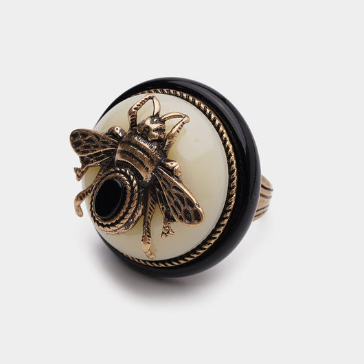 Anillo Vintage de Ágata Natural con Abeja para Hombre y Mujer - Image 11