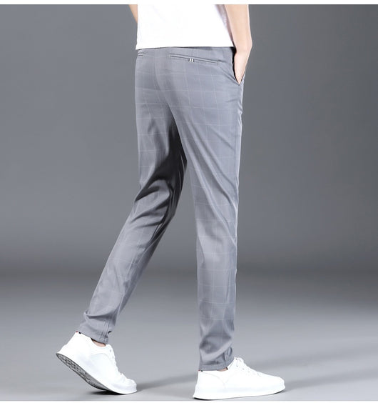 Pantalones de Vestir Cuadros Negros para Hombre - Image 11