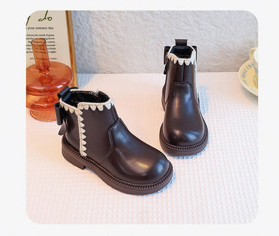 Botas de Cuero para Niñas con Forro de Terciopelo y Suela Flexible - Image 26