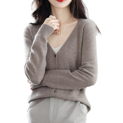 Cardigan Largo de Lana Pura para Mujer - Estilo Casual Versátil - Image 5