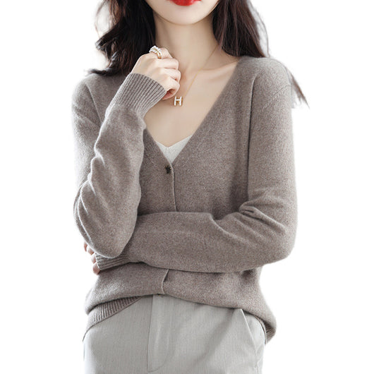 Cardigan Largo de Lana Pura para Mujer - Estilo Casual Versátil - Image 5
