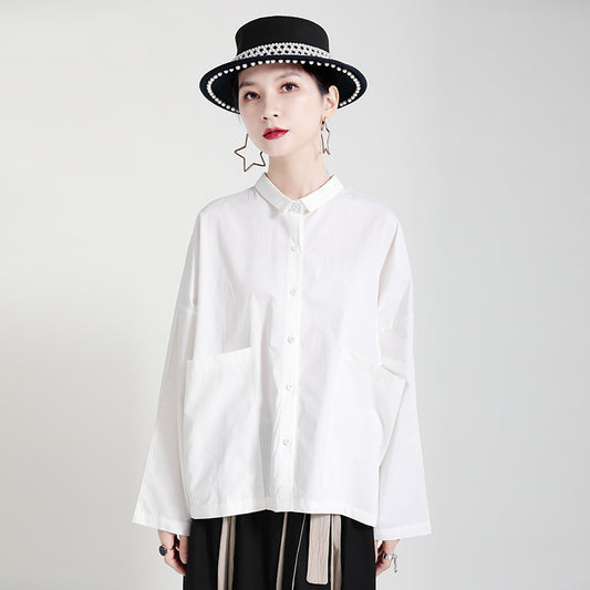 Camisa Oversized Dark Style con Botones Delanteros y Traseros - Manga Larga