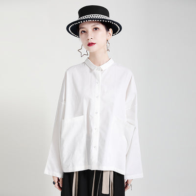 Camisa Oversized Dark Style con Botones Delanteros y Traseros - Manga Larga