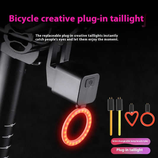 Luz Trasera LED para Bicicleta con Indicador de Seguridad Nocturna