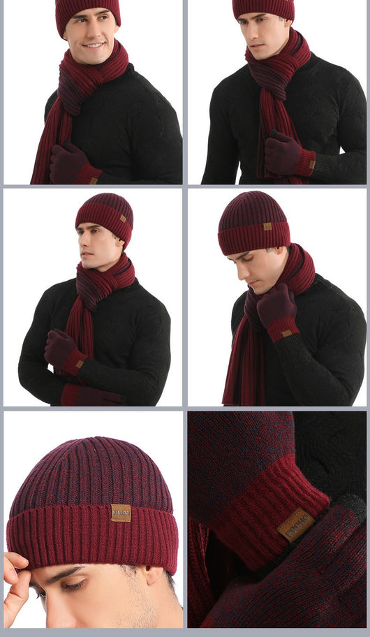 Conjunto Invernal de Gorro, Bufanda y Guantes Acolchados para Hombre - Image 19