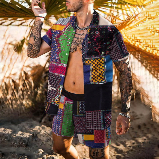 Camisa Suelta Retro para Hombre - Estilo Personalidad Playa Manga Corta - Image 13