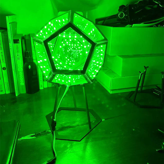 Lámpara Nocturna Geométrica Infinita con Diseño Dodecaédrico - Image 3