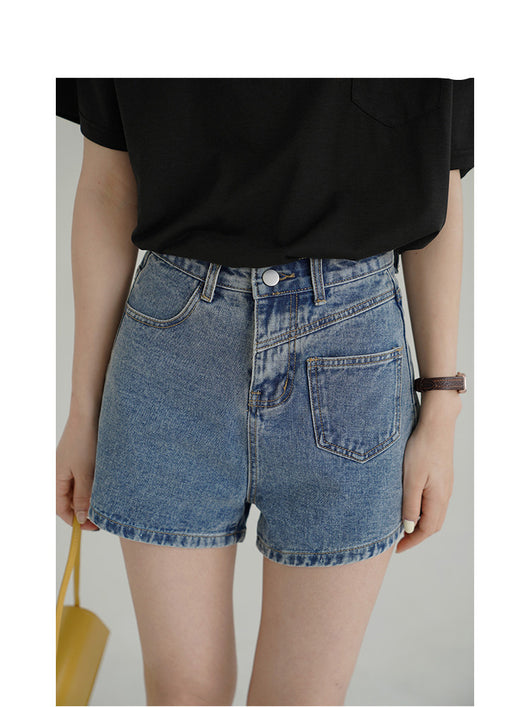 Shorts de Mezclilla Retro Versátiles con Bolsillos Laterales - Image 5