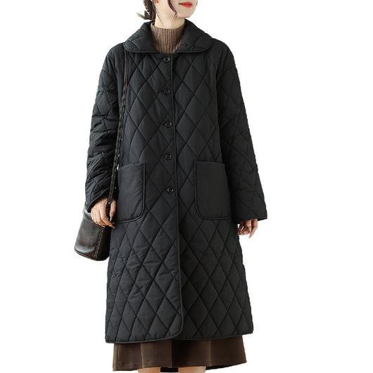 Chaqueta Acolchada Negra Ajustada para Mujer - Algodón Térmico - Image 5