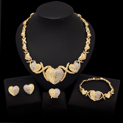 Conjunto de Joyería en Aleación de Zinc: Collar, Aretes, Pulsera y Anillo - Image 13