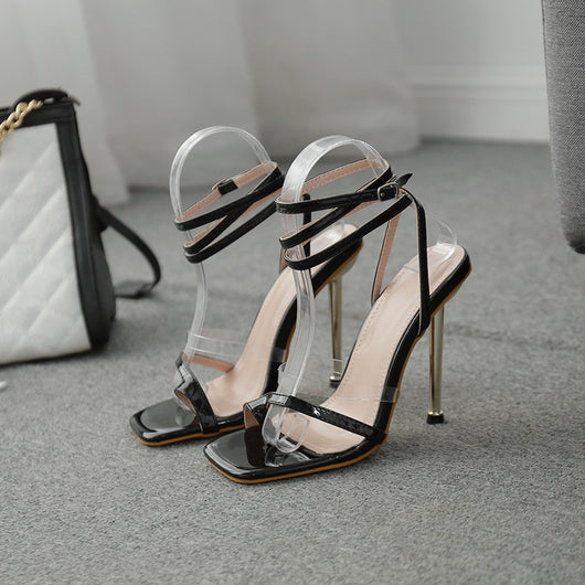 Sandalias de Tacón Stiletto con Punta Cuadrada - Image 15