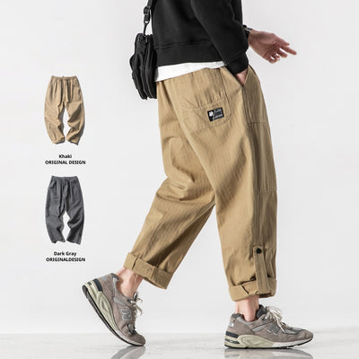 Pantalones Casuales Holgados con Detalles de Patchwork para Hombre - Image 4