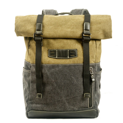 Mochila de Viaje Retro Británica Gran Capacidad Lona Resistente - Image 3