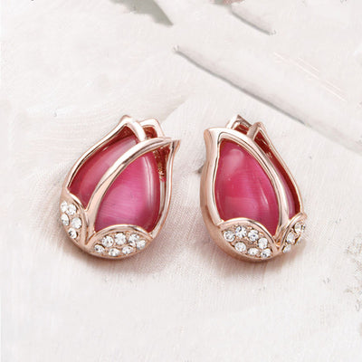 Conjunto de Collar y Aretes de Tulipán Lujo - Image 7