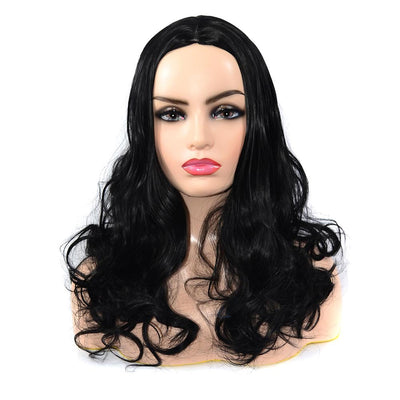 Peluca Larga Ondulada con Raya al Centro - Cabello Rizado Voluminoso - Image 2