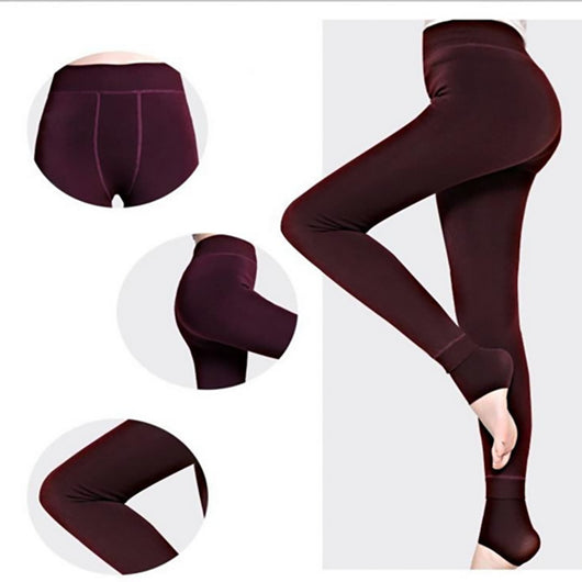 Pantalones Ajustados de Terciopelo Perla sin Costuras con Efecto Pisada Cálidos - Image 3
