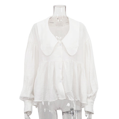 Blusa Elegante con Mangas Abullonadas y Volantes - Image 5