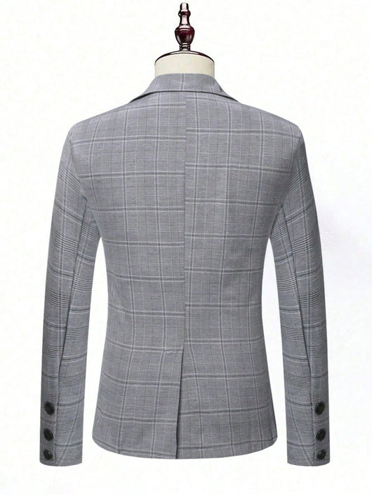 Traje Ejecutivo Slim Fit a Cuadros - Conjunto de Dos Piezas - Image 10