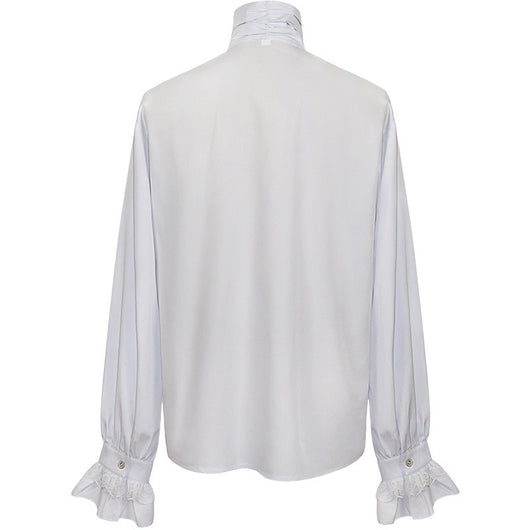 Camisa Gótica de Manga Larga con Cuello Alto y Volantes para Hombre - Image 20