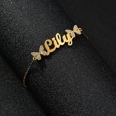 Pulsera de Acero Inoxidable con Letras Personalizadas para Mujer - Image 8
