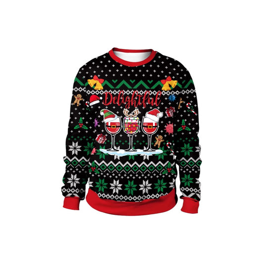 Suéter Navideño Unisex con Estampado 3D de Cuello Redondo - Image 5
