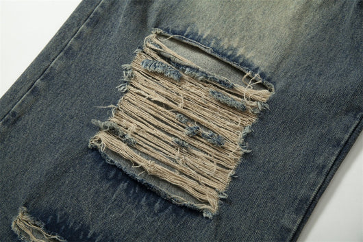 Pantalones Vaqueros Rotos para Hombre - Estilo Industrial - Image 15