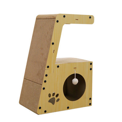 Rascador Multifuncional de Cartón Corrugado para Gatos con Entretenimiento Integrado - Image 5