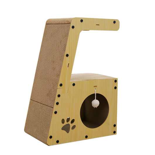 Rascador Multifuncional de Cartón Corrugado para Gatos con Entretenimiento Integrado - Image 5