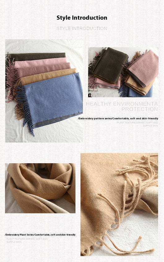 Bufanda Reversible Bicolor Efecto Cachemira - Image 26