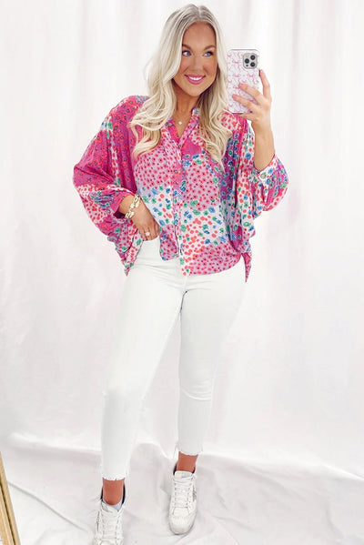 Camisa Suelta de Manga Larga con Combinación de Colores - Image 11