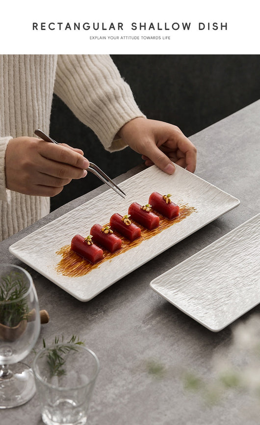 Plato Rectangular de Cerámica Premium para Sushi - Image 16