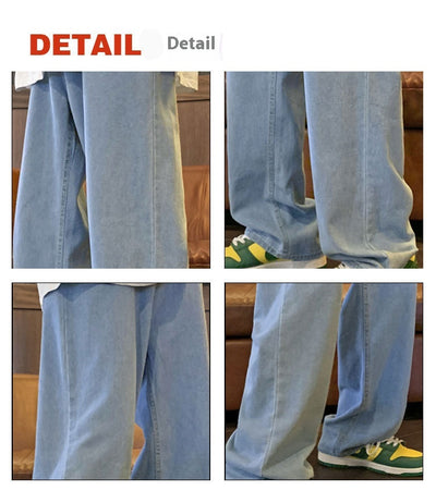 Pantalones Jeans Hombre Baggy Retro Straight Fit - Image 15