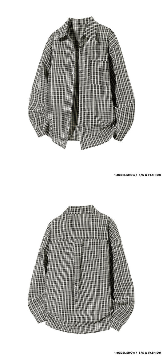 Camisa de Cuadros Manga Larga Tallas Grandes para Hombre - Image 11