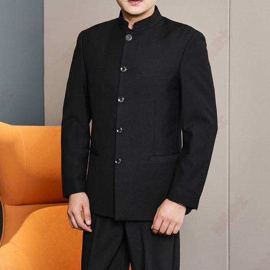 Saco Slim Fit Primavera-Otoño con Inspiración Oriental - Image 12