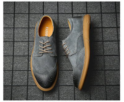 Zapatos Formales de Cuero Genuino para Hombre - Diseño Retro con Cordones - Image 25