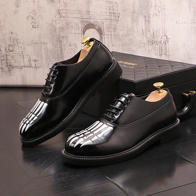 Zapatos de Cuero para Hombre con Suela Gruesa y Punta Redonda - Image 10