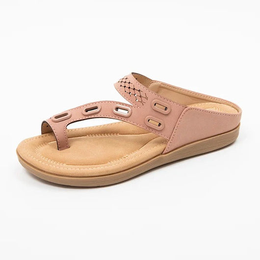 Zapatos Casuales Planos para Mujer con Costura de Cuero y Metal - Image 7