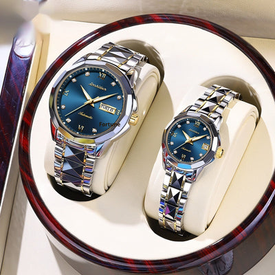 Reloj Mecánico Elegante de Gran Esfera para Parejas - Image 3