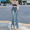 Pantalones Vaqueros Slim Rotos con Detalle Herradura