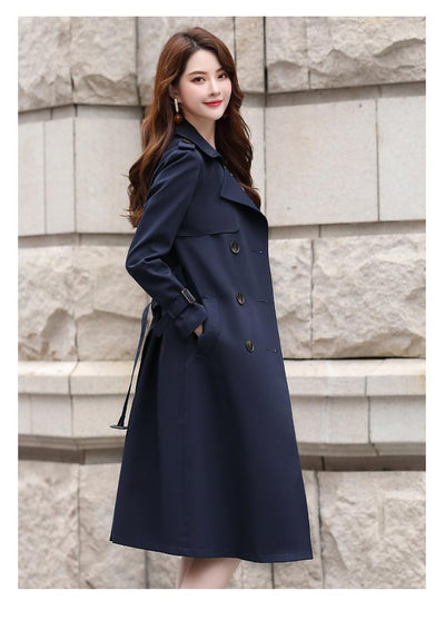 Abrigo Overknee con Efecto Drapeado Sedoso para Mujer - Image 9
