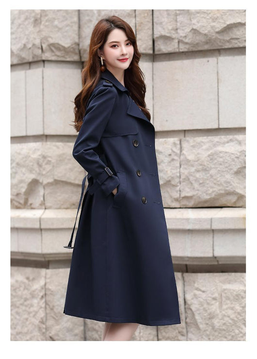 Abrigo Overknee con Efecto Drapeado Sedoso para Mujer - Image 9