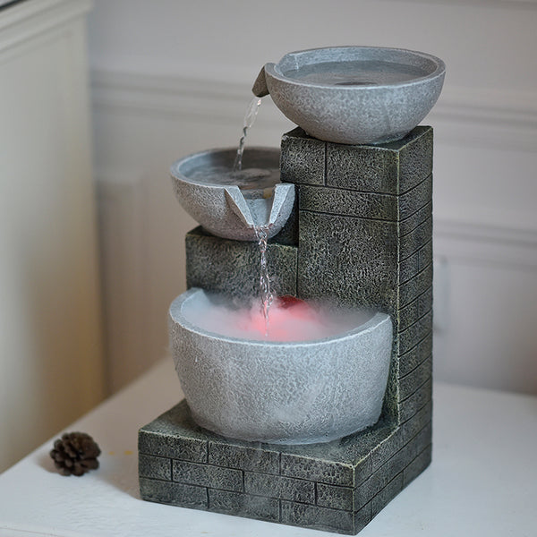 Humidificador de Escritorio Minimalista con Fuente de Agua