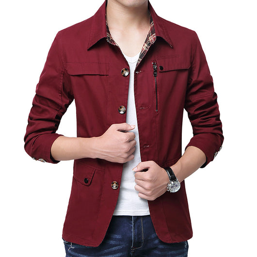 Chaqueta Slim Fit para Hombre - Diseño Minimalista y Versátil - Image 18